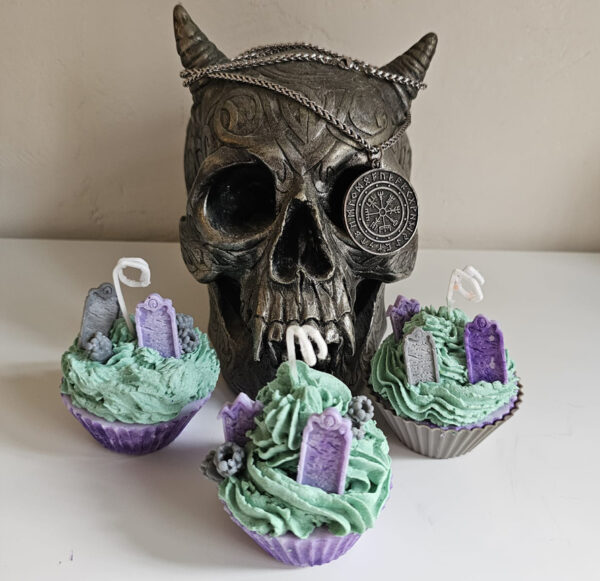 Velas cupcake de Halloween